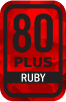 80 PLUS Ruby Certification Badge