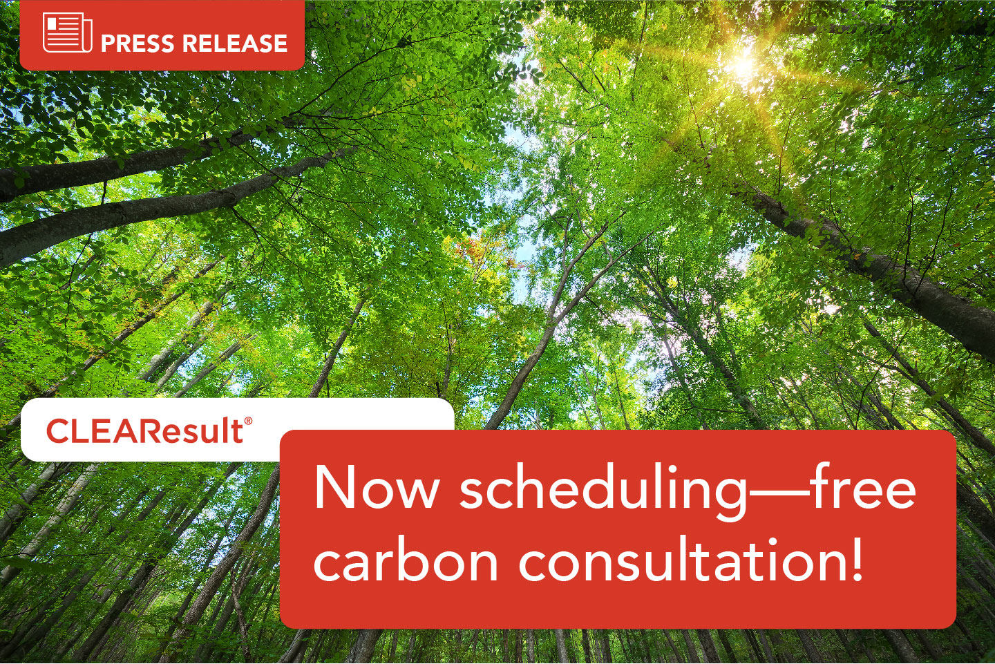 Press Release: CLEAResult Now scheduling – free carbon consultation!