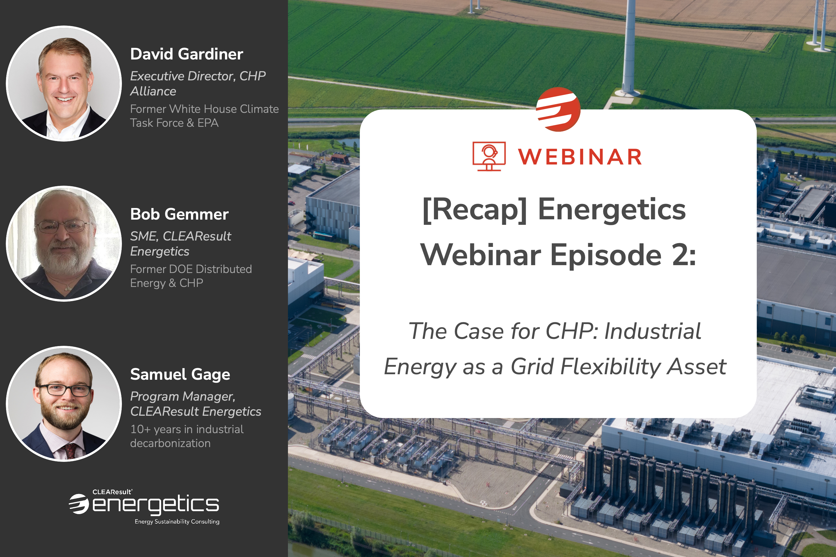 Energetics webinar: The case for CHP, Industrial energy as a grid flexibility asset