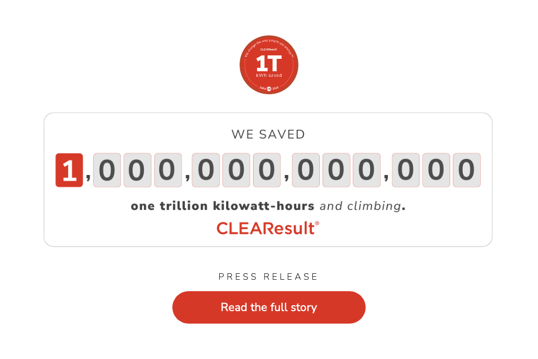 CLEAResult Reaches One Trillion Kilowatt Hours of Customer Energy Savings 