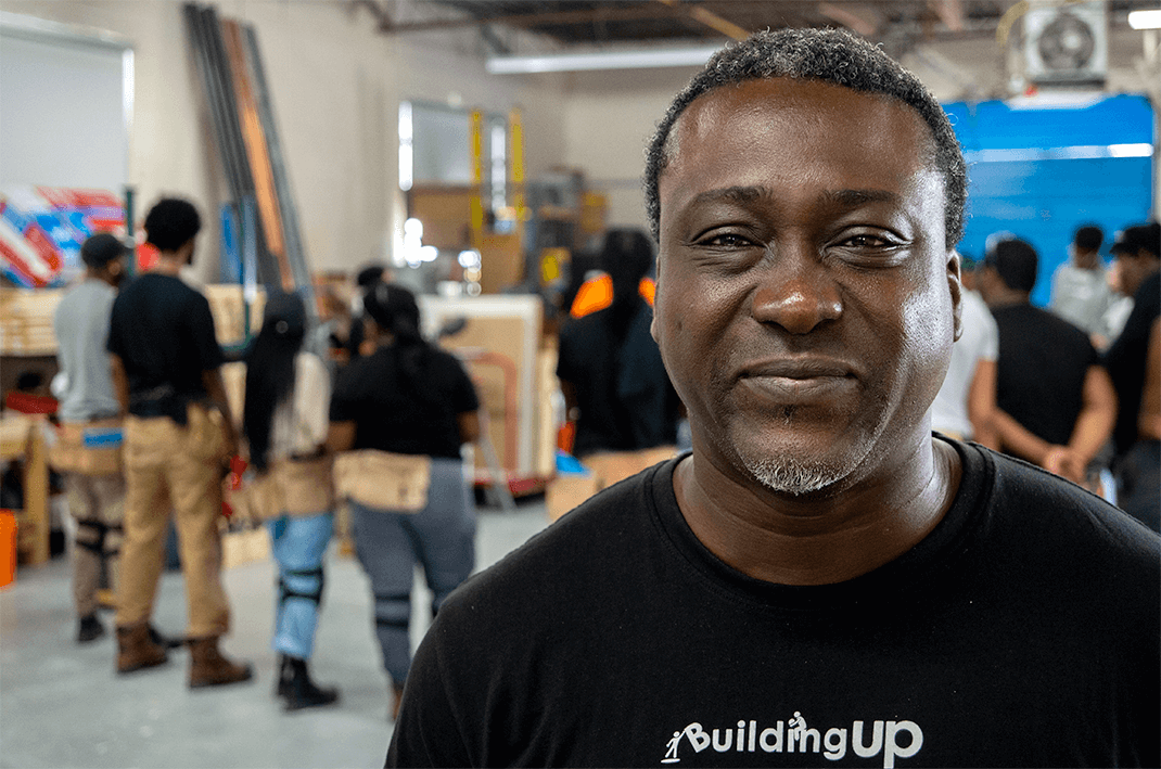 Building Up alumni and staff Kehinde Otegbade