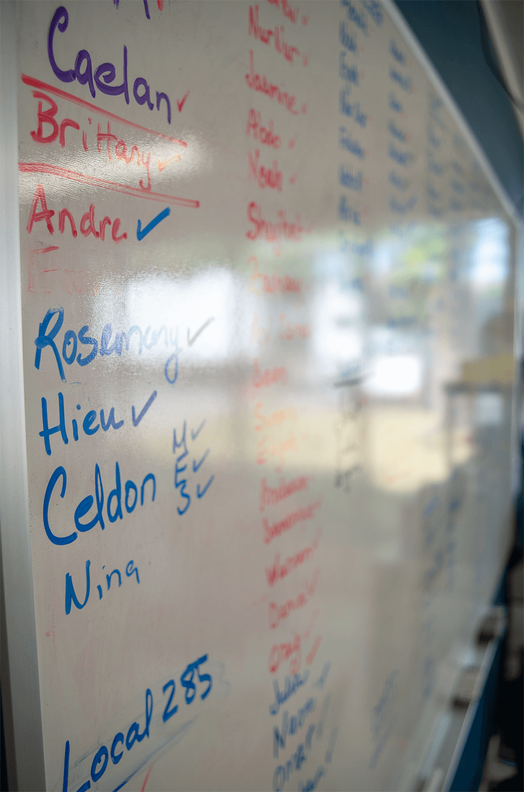 A list of Building Up participants who are working with union locals