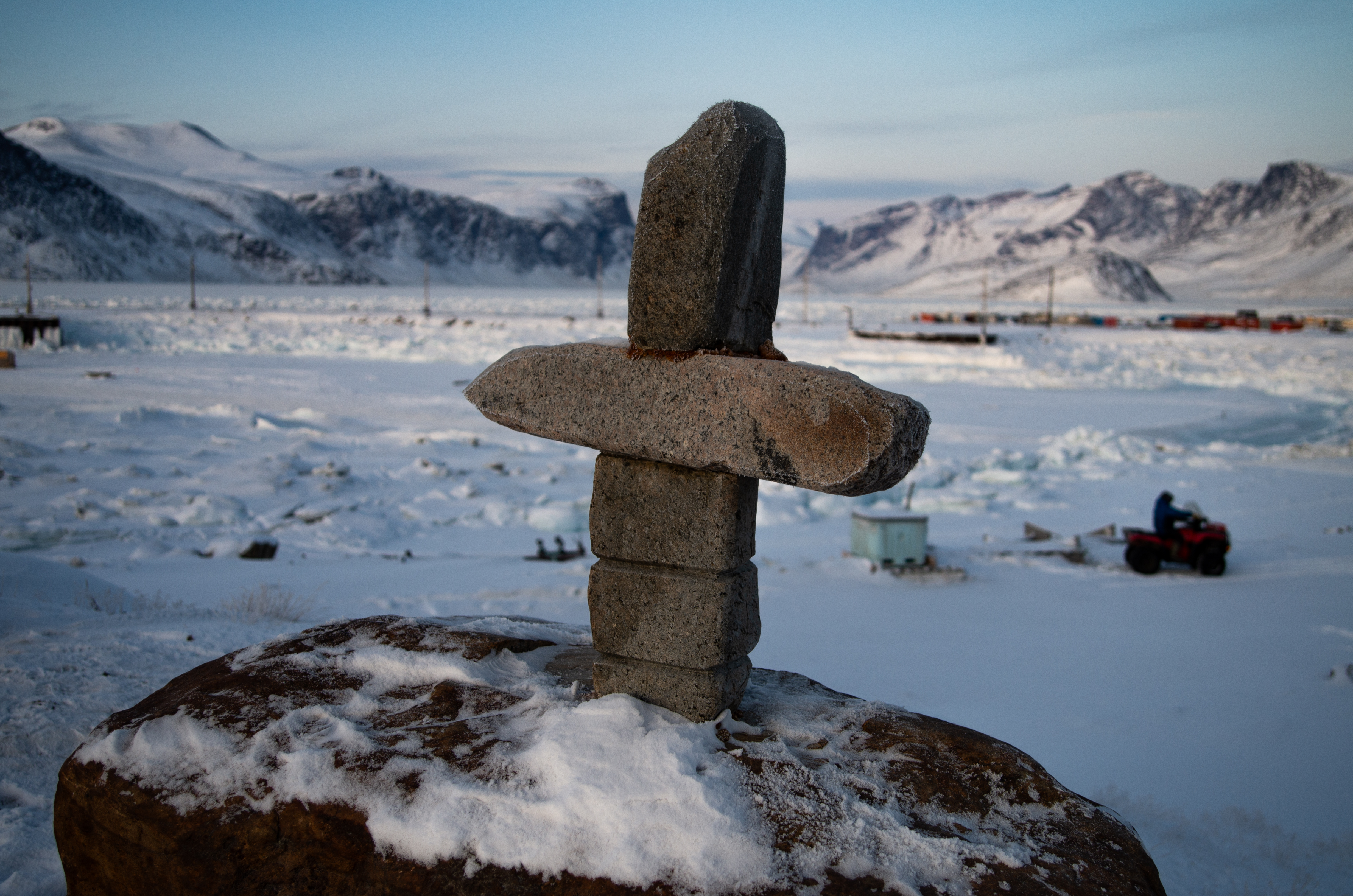 The view from the Hamlet looking toward the Pangnirtung Fjord