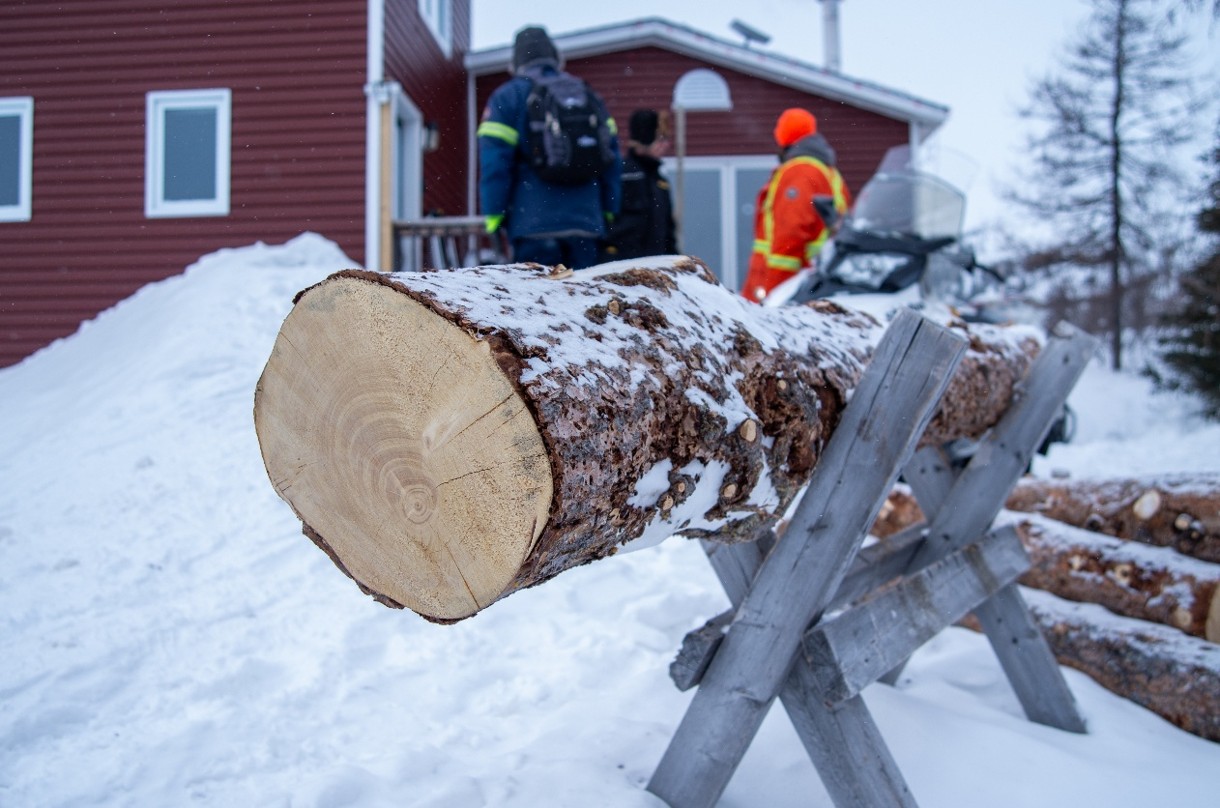 Firewood is a common source of heat in Nunatsiavut