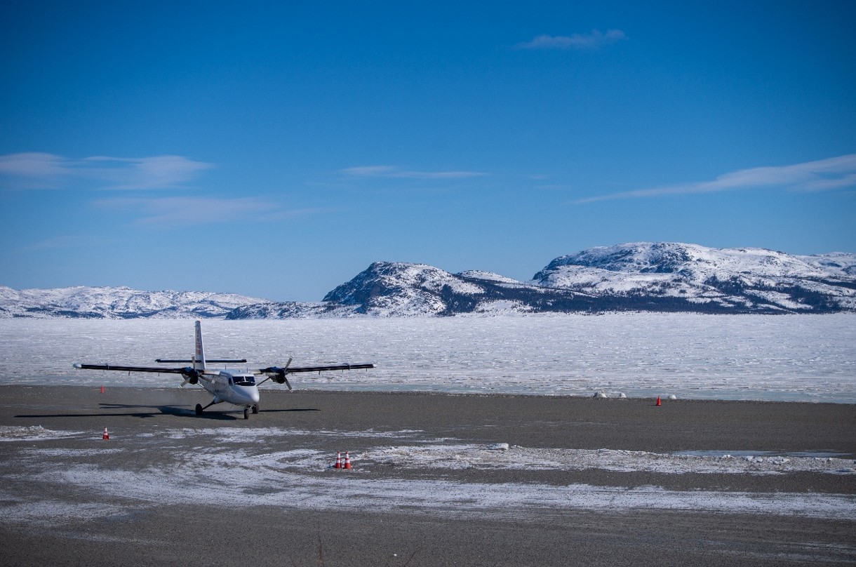 The airport runway in Nain